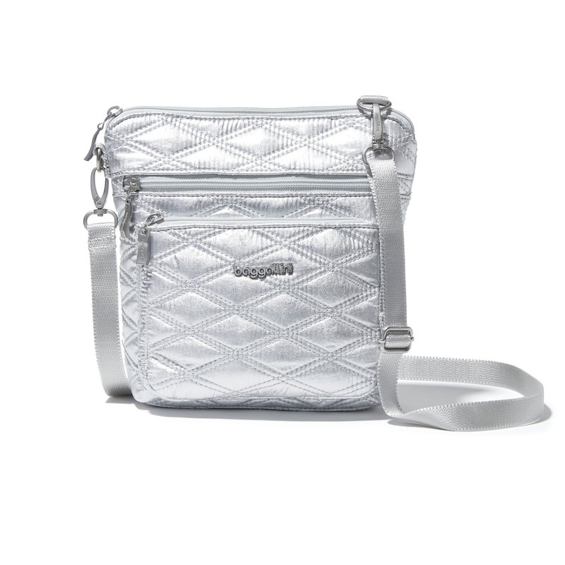 Shop Baggallini Women's Modern Pocket Crossbody Bag In Grey