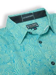 Too Many Lines - Turquoise Zebra  7-Seas™ Button up Shirts