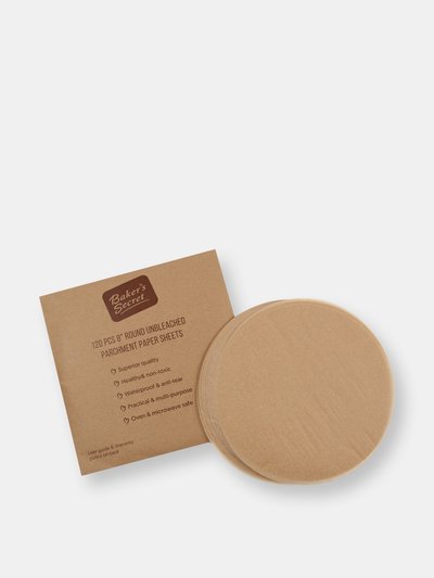 Baker's Secret Paper Microwave Safe Unbleached Parchment Paper Sheets 8" Round product