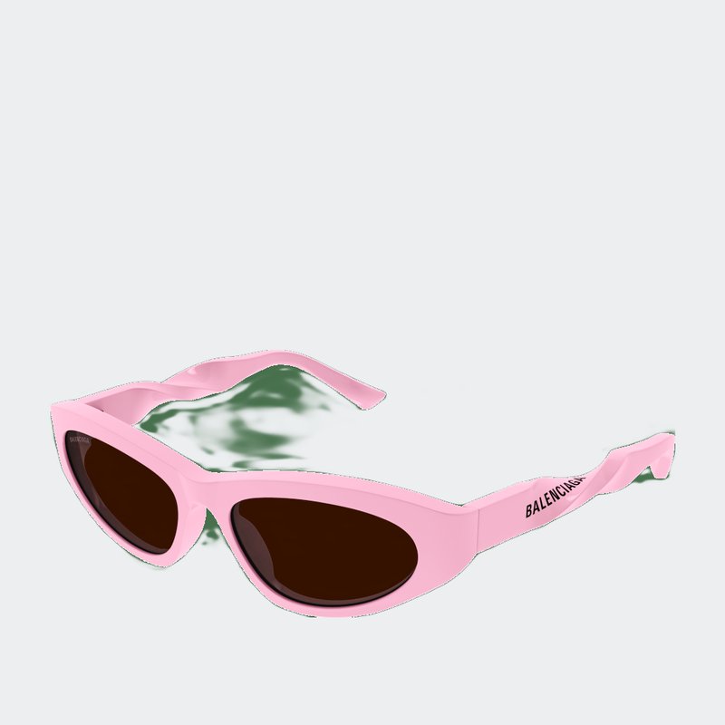 Balenciaga Bb Truly Twisted Sunglasses In Pink/brown