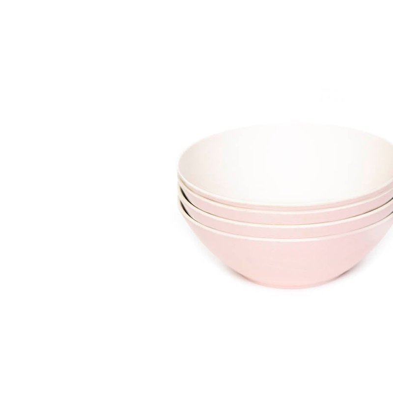 Bamboozle 4-piece Blate Salad Bowl Set (8-inch) In Pink