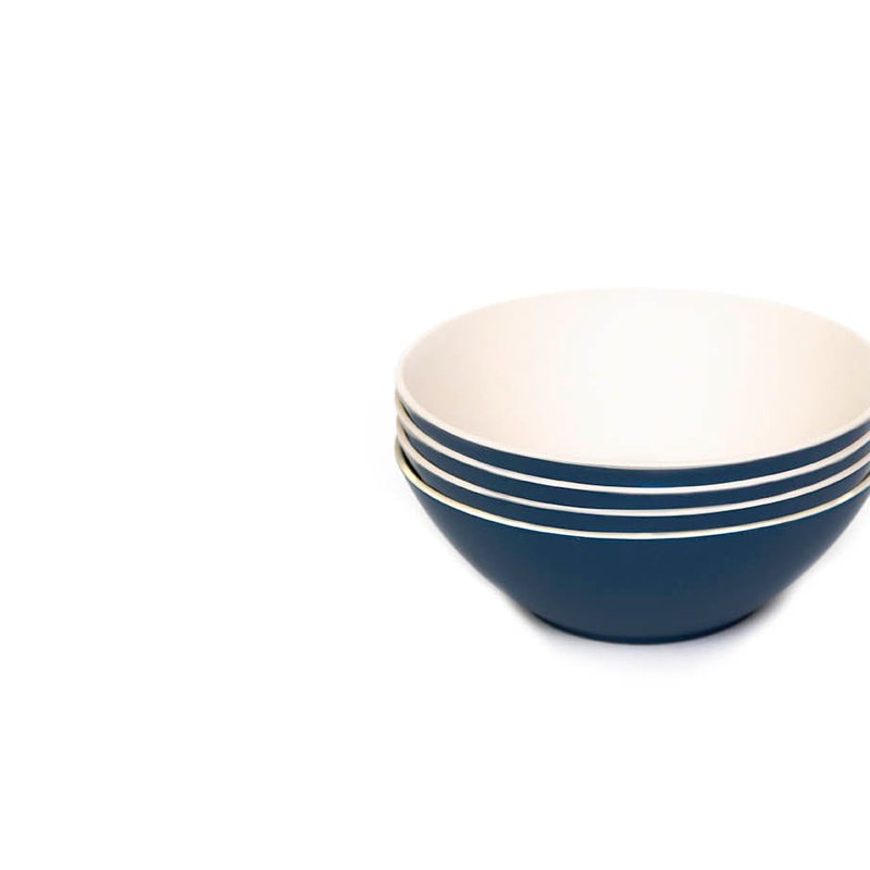 Bamboozle 4-piece Blate Salad Bowl Set (8-inch) In Blue