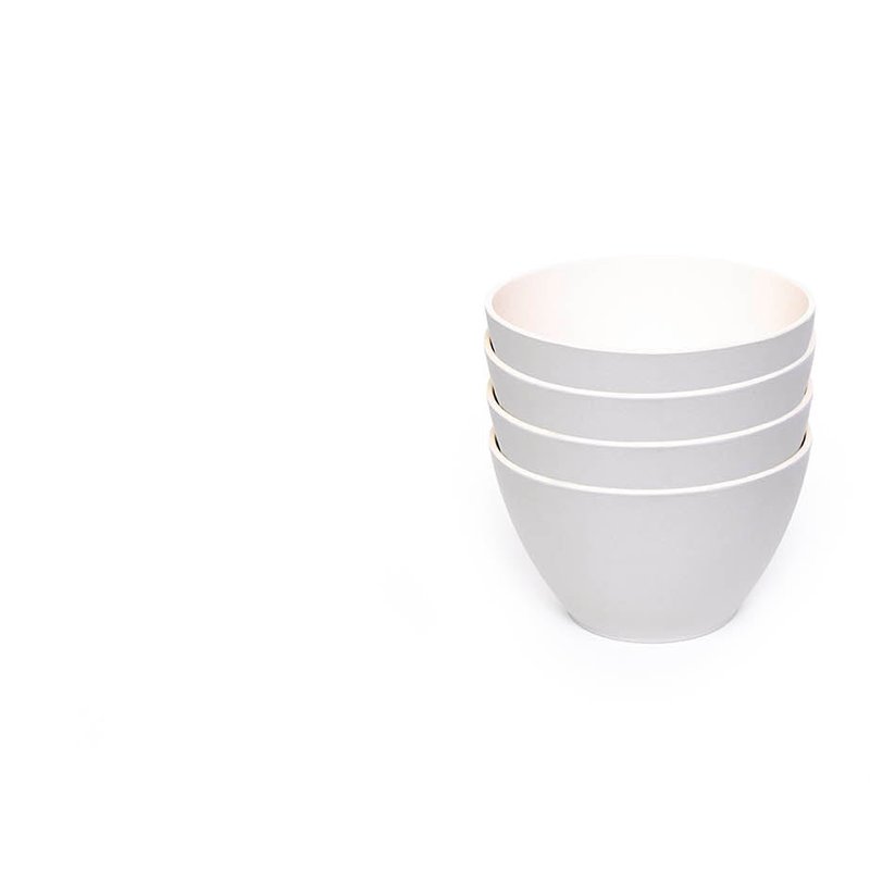 Bamboozle 4-piece Blate Soup Bowl Set (6-inch) In White