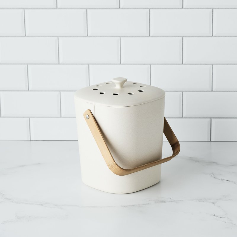 Bamboozle Composter Dustbin In White