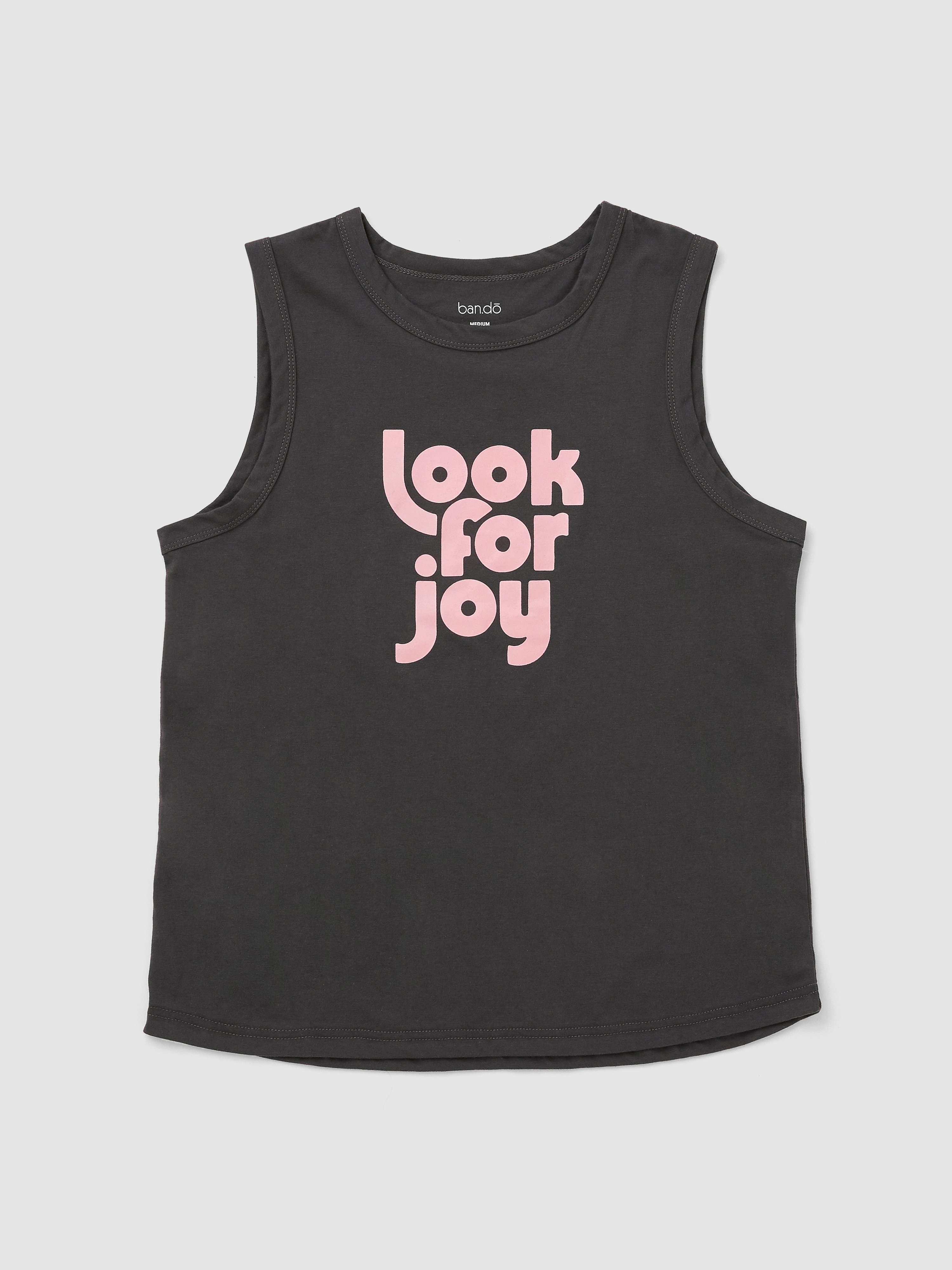 Ban.do Look For Joy Muscle Tank In Vintage Black