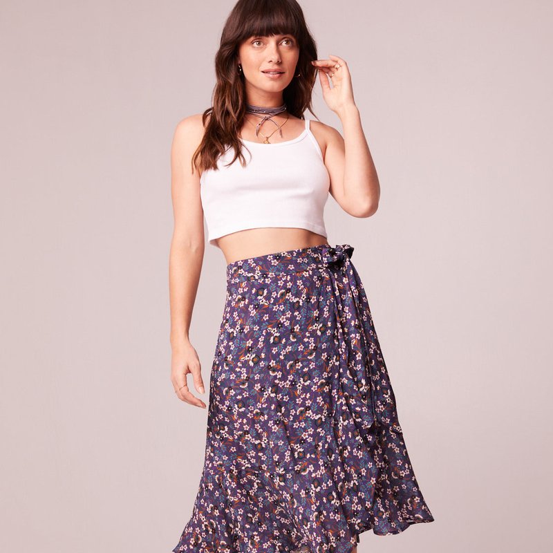 B.o.g. Collective Linaelle Purple Floral Wrap Skirt