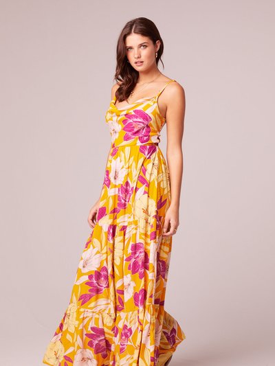 B.O.G. Collective Lovescape Gold Floral Cowl Neck Maxi Dress product