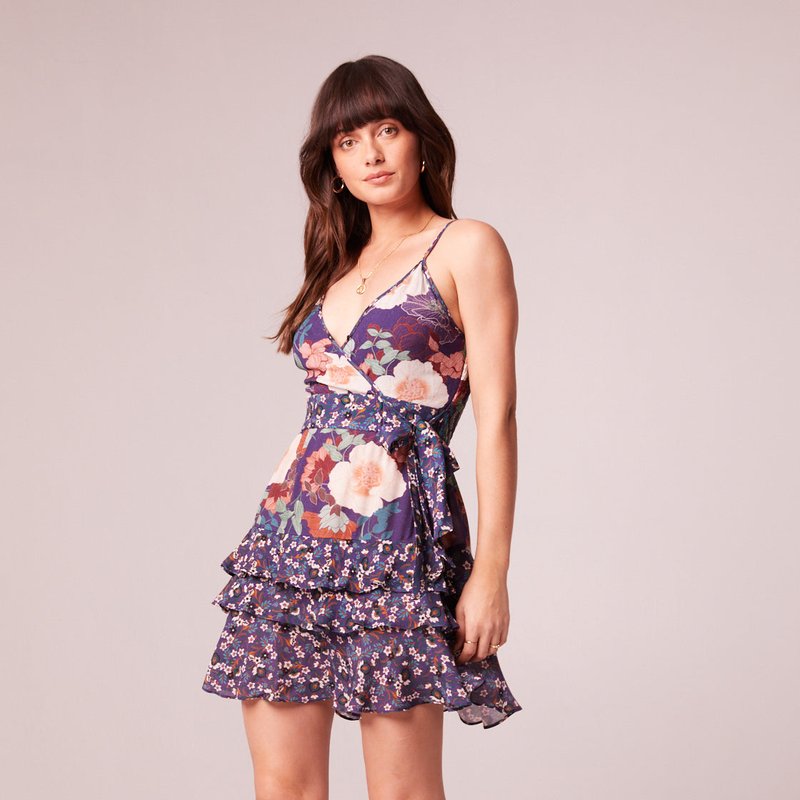 B.o.g. Collective Margaux Purple Mixed Floral Mini Dress