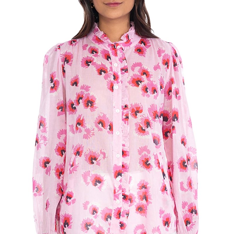 Shop Banjanan Christina Shirt In Pink