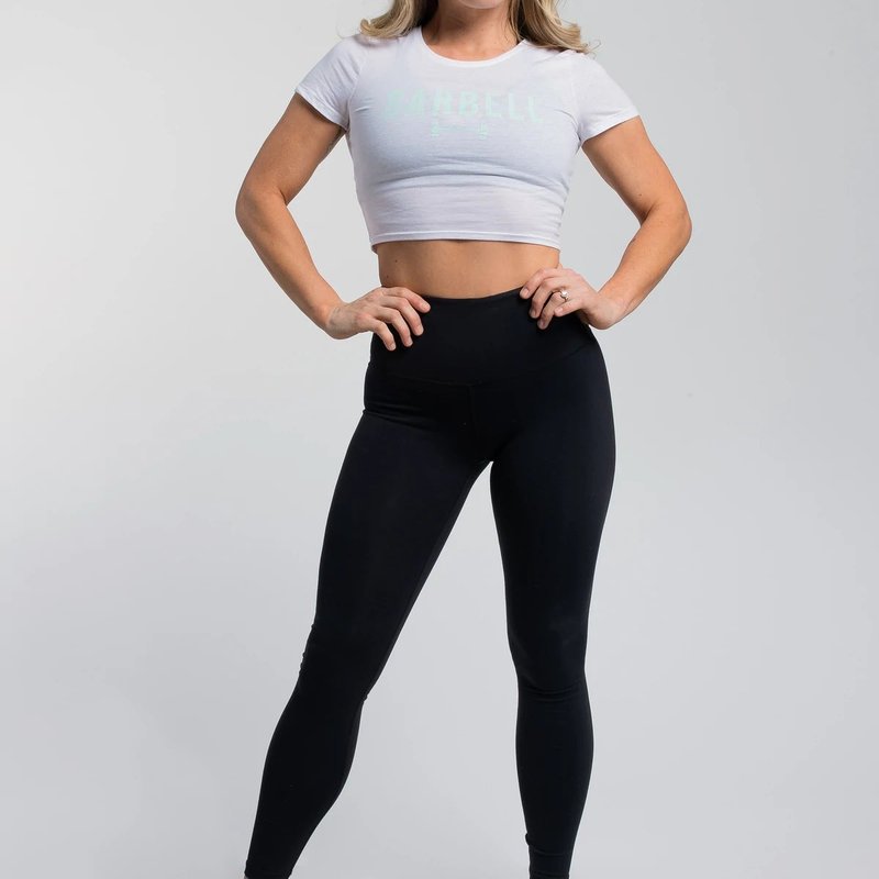 Barbell Apparel Barbell Crop Tee In White