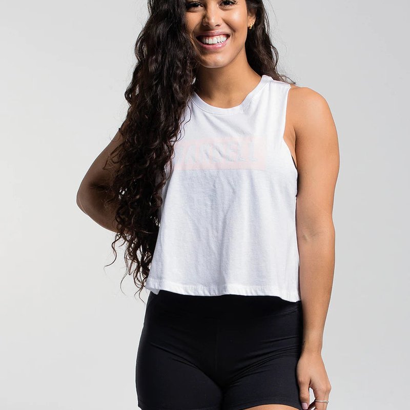 Barbell Apparel Essence Crop Tank In White