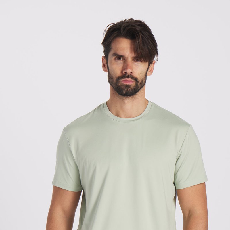 Barbell Apparel Fitted Drop Hem Tee In Green
