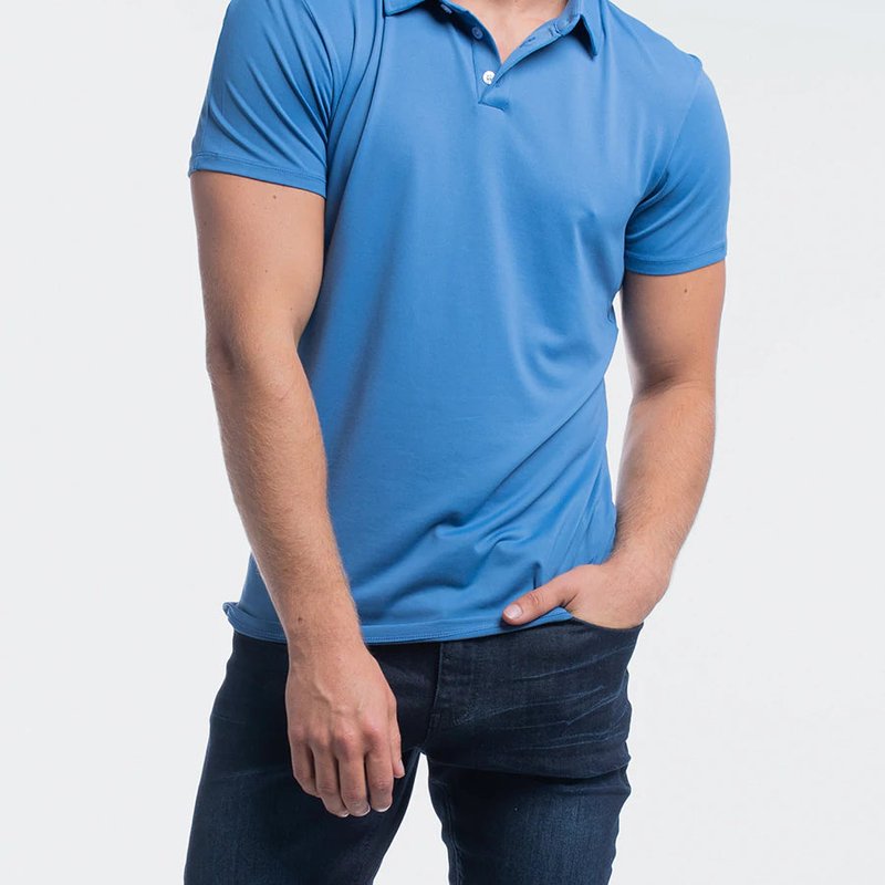 Barbell Apparel Havok Polo Shirt In Karlberry Blue