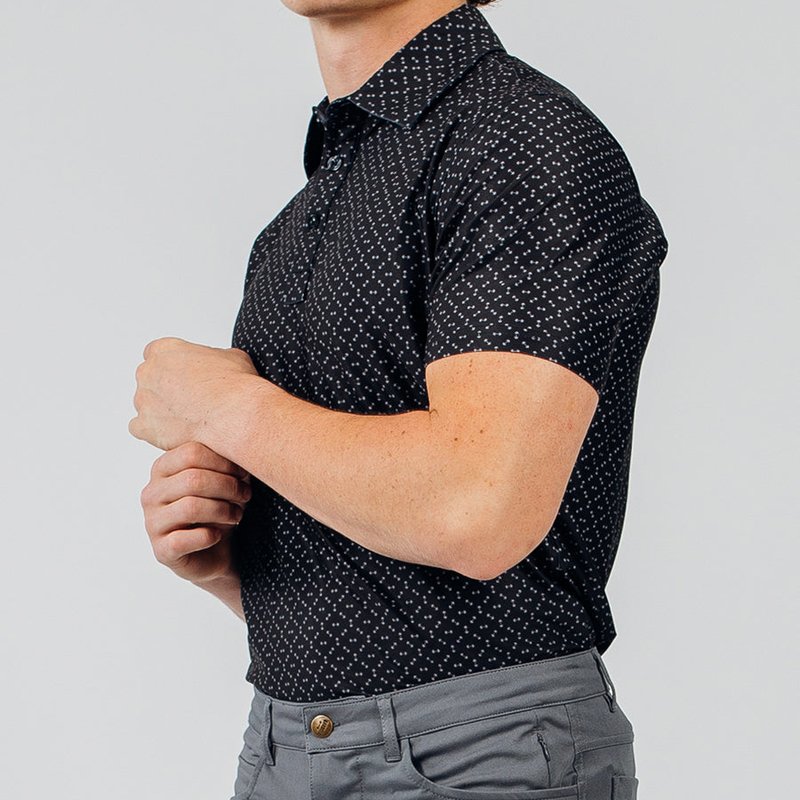 Shop Barbell Apparel Isolate Performance Polo Shirt In Black