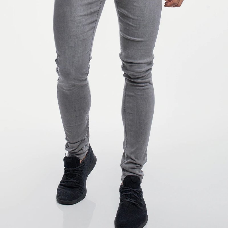 Barbell Apparel Slim Athletic Fit Jeans In Grey