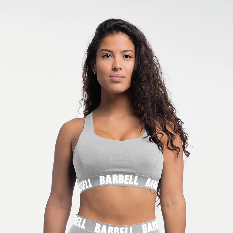 Barbell Apparel Vented Sports Bra In Grey