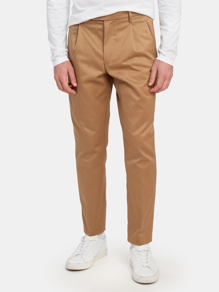 Varotto Pantalone Masco Slim Straight Trousers - Khaki