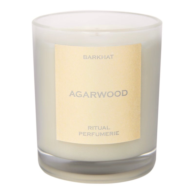 Barkhat Agarwood / Coconut Wax Candle In White
