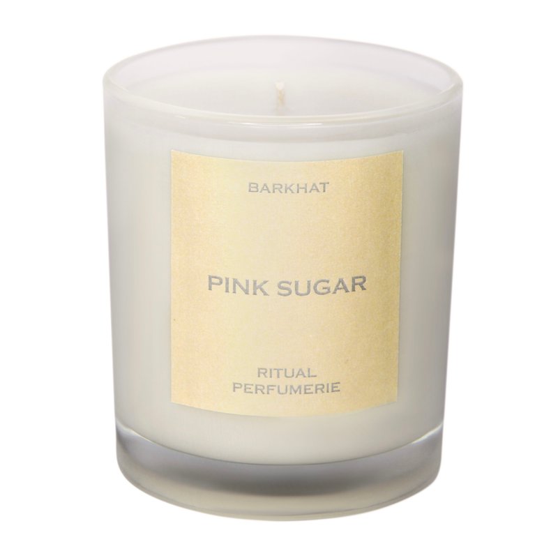 Barkhat Pink Sugar / Coconut Wax Candle In White
