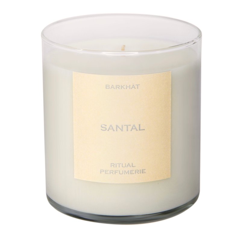 Barkhat Santal Candle In White