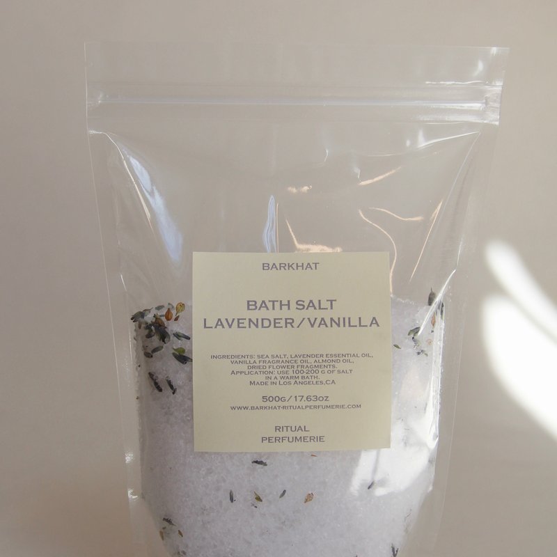 Barkhat Vanilla/lavender Bath Salt In White