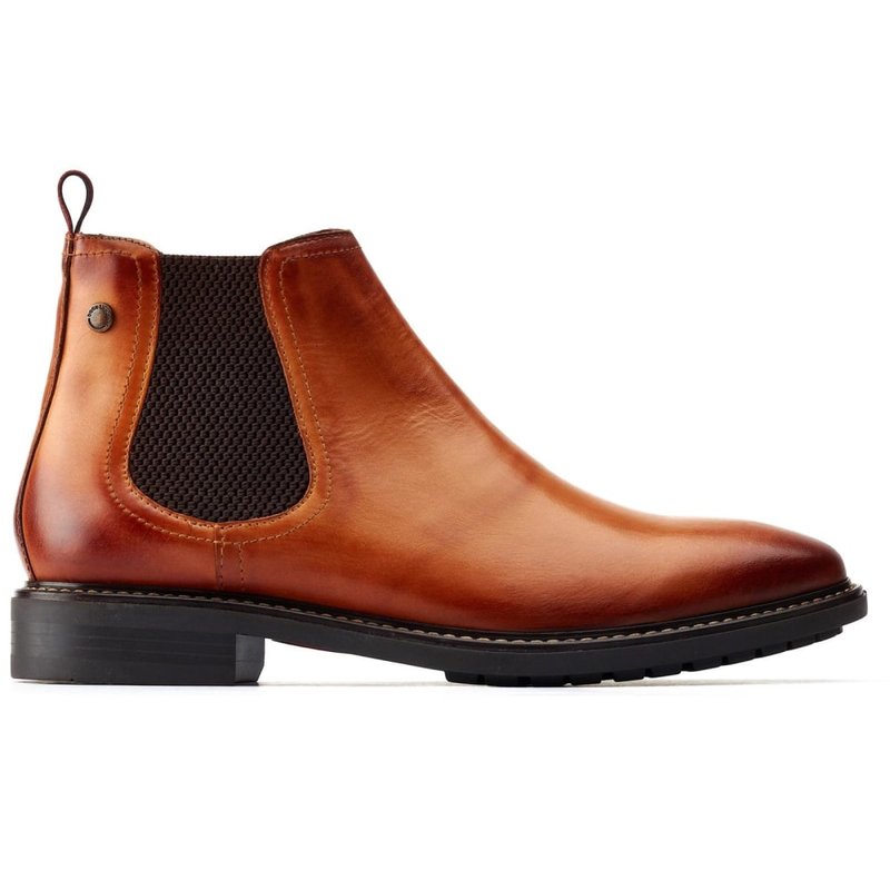 Base London Mens Seymour Leather Chelsea Boots In Brown
