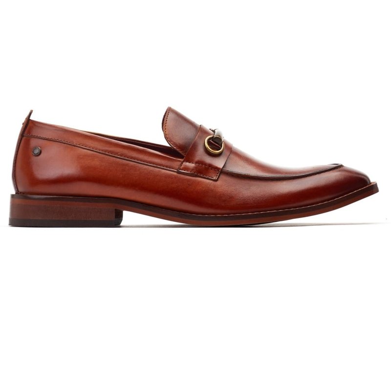 Base London Mens Coda Leather Loafers (burnt Tan) In Brown