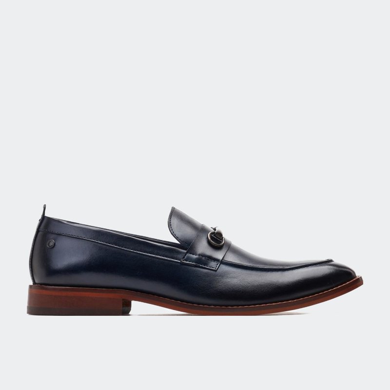 Base London Mens Coda Leather Loafers In Blue