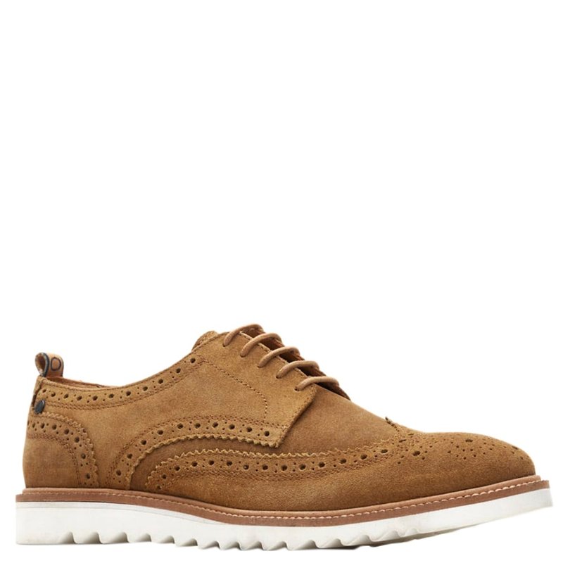 Base London Mens Franco Suede Brogues (taupe) In Brown