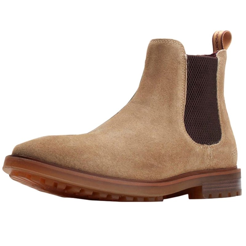 Base London Mens Garrison Plain Leather Chelsea Boots In Brown