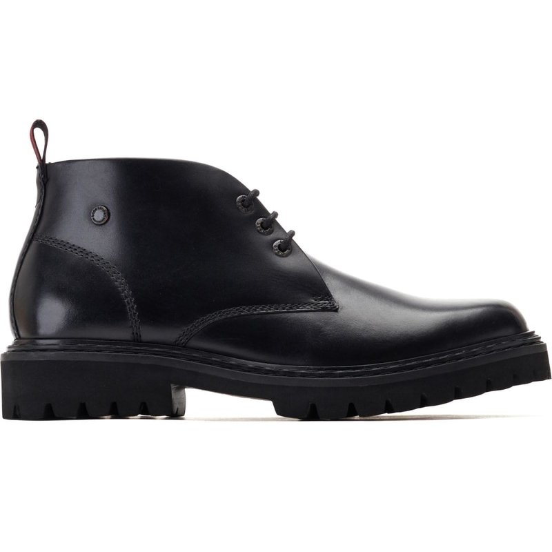 Base London Mens Lomax Leather Chukka Boots (black)