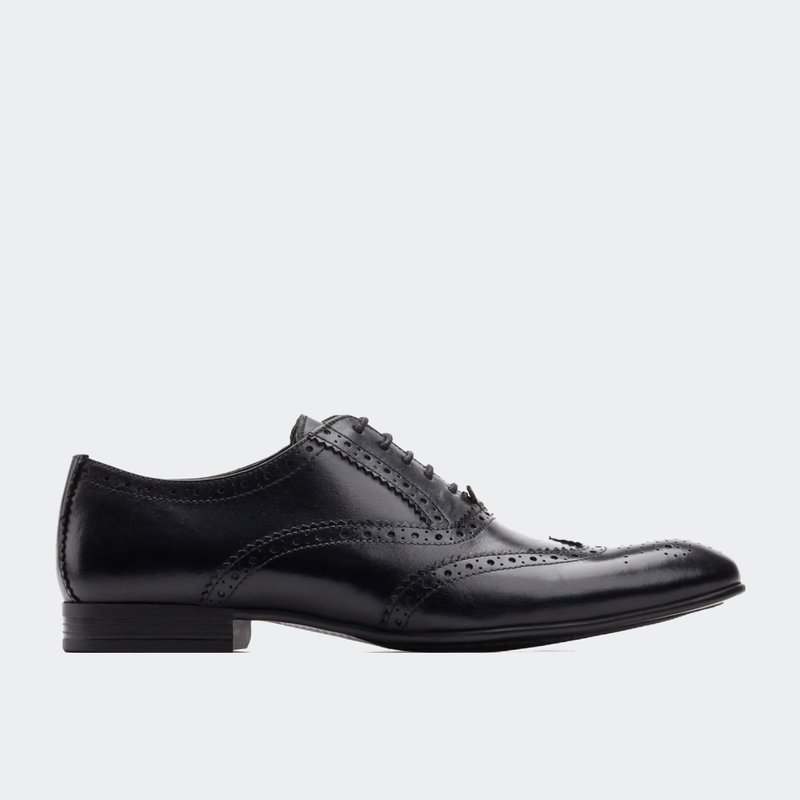 Base London Mens Mirabelle Leather Brogues Boot In Black