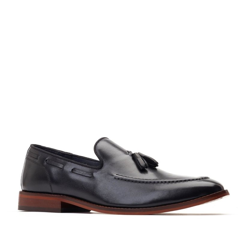 Base London Mens Satire Leather Oxford Shoes In Black