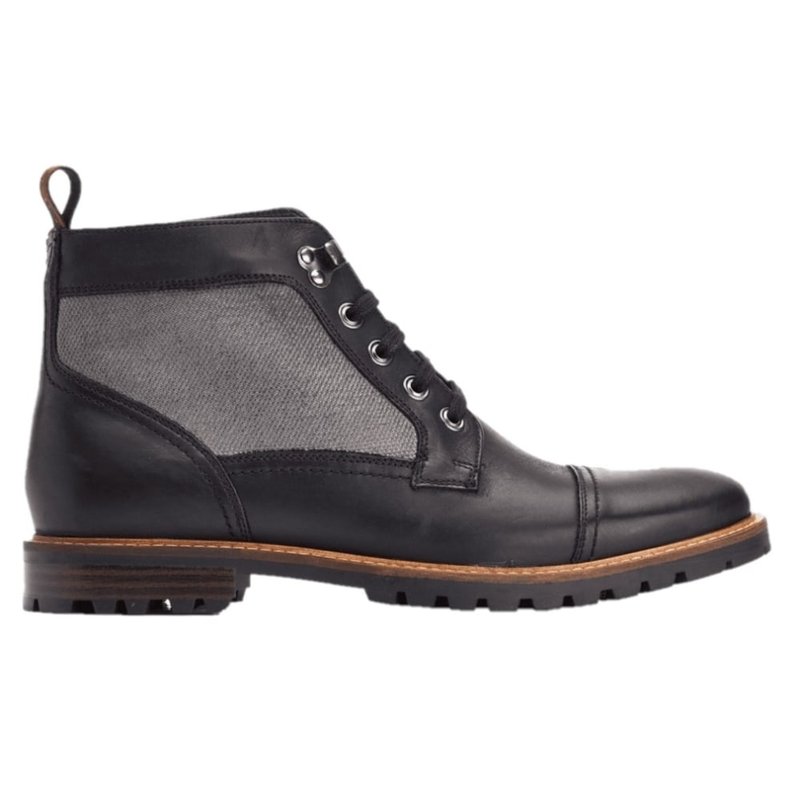 Base London Mens Trenton Leather Safety Boots In Black