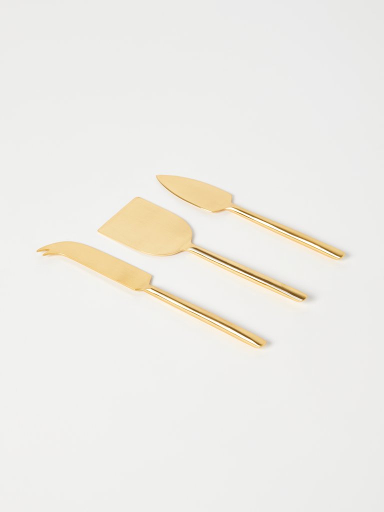Matte Gold Cheese Set of 3