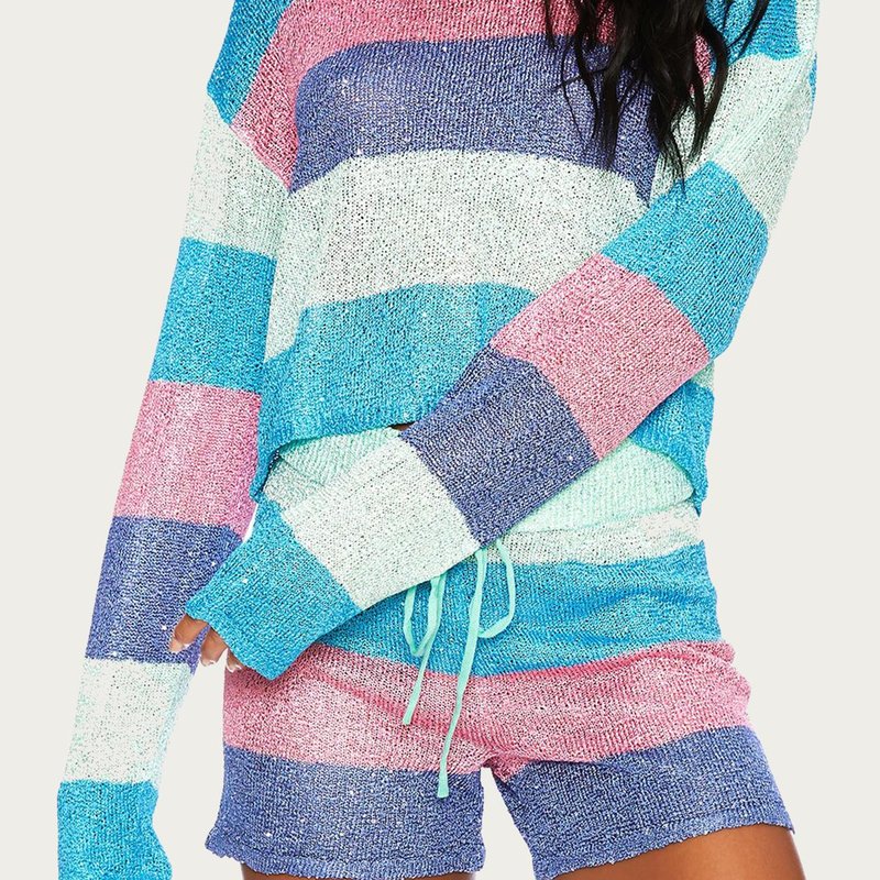 Shop Beach Riot Beach Sweater In Mod Stripe In Blue