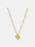 Checkered Heart Necklace - 24 K Gold