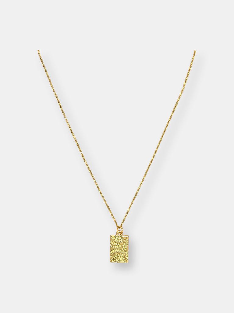 Farrah Olive Leaf Necklace - 14 K Gold-Filled