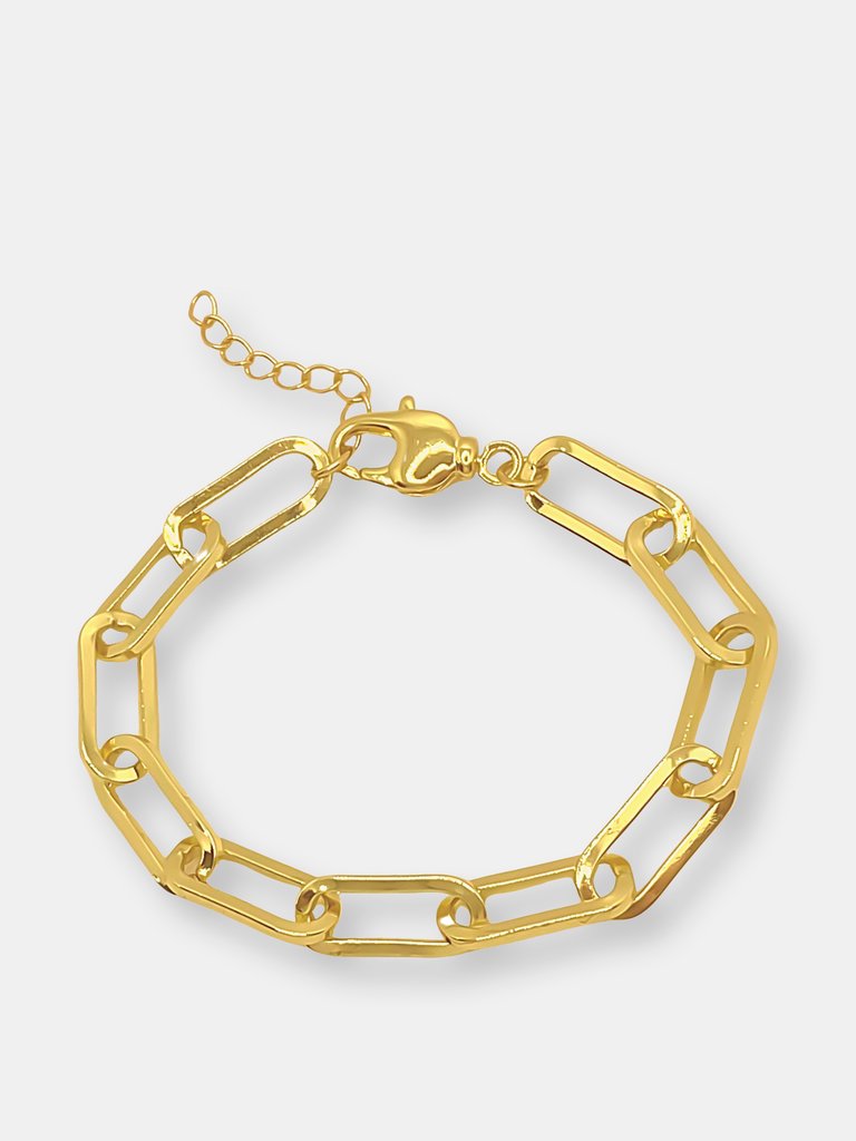 Frances Paperclip Bracelet - Gold