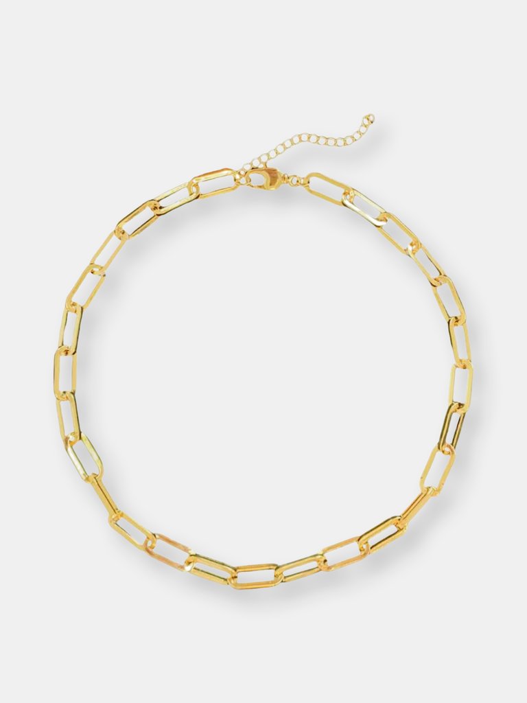 Frances Paperclip Necklace - 14k Gold