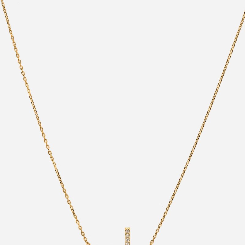 Bearfruit Jewelry Horizontal Cross Necklace In Gold