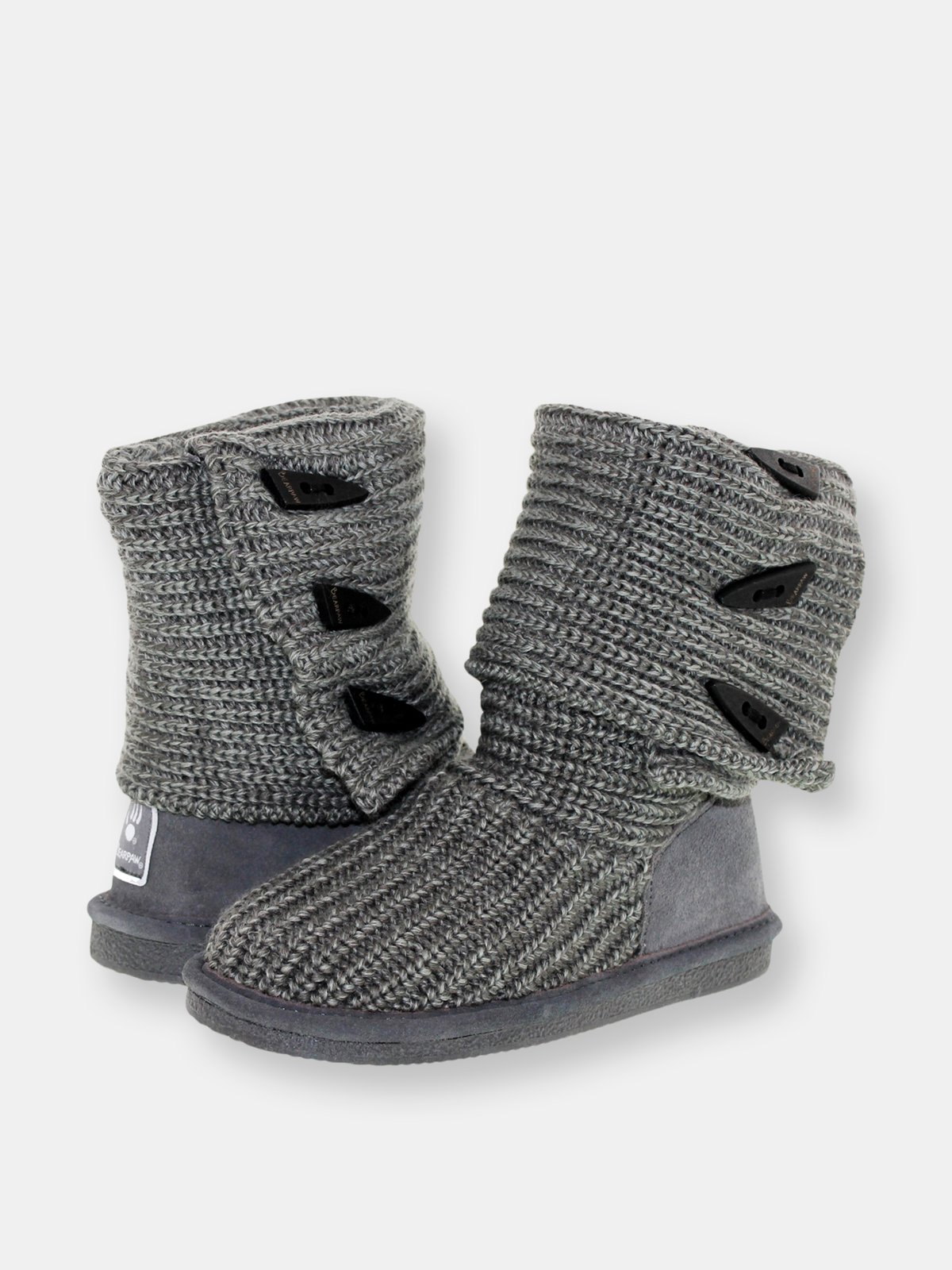 bearpaw knit tall boots grey