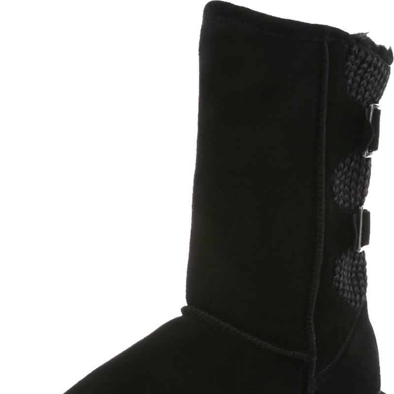 Shop Bearpaw Women's Boshie Ankle-high Suede Boot In Black