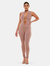 Gold Bar Detail Catsuit - Taupe