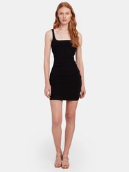 Karina Square Neck Mini Dress - Black