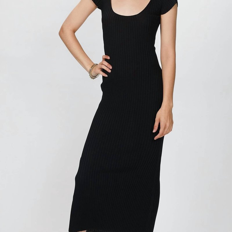 Shop Bec & Bridge Millie Knit Midi Dress In Black