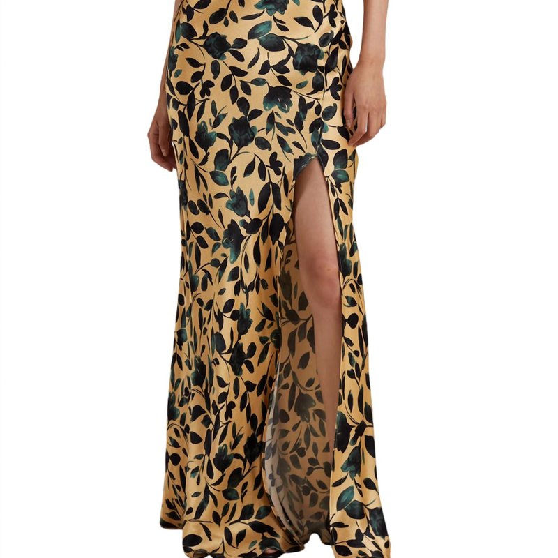 Shop Bec & Bridge Silhouette Vine Skirt In Brown