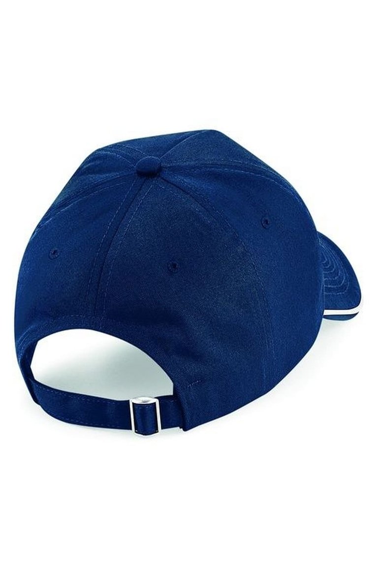 Beechfield Adults Unisex Authentic 5 Panel Piped Peak Cap (French Navy/White)