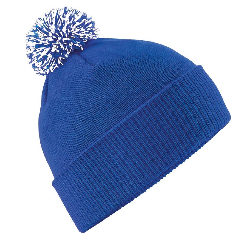 Beechfield Adults Unisex Snowstar Beanie (bright Royal/white) In Blue