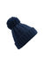 Beechfield Cable Knit Melange Beanie (Navy) - Navy